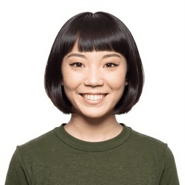 A person with a Bob hairstyle