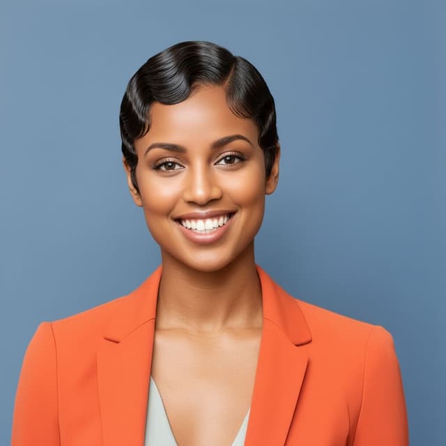 A person with a Finger Waves hairstyle